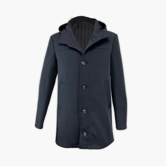 Trenchcoat with Hood - Black