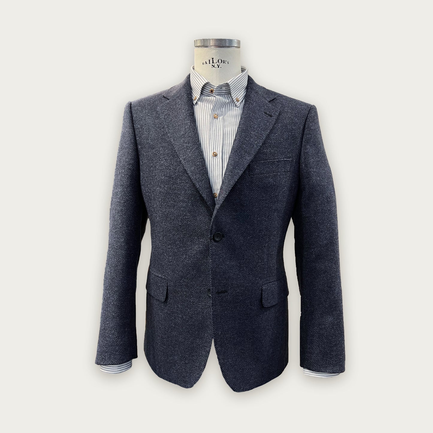 Casaco Tweed Shetland Azul