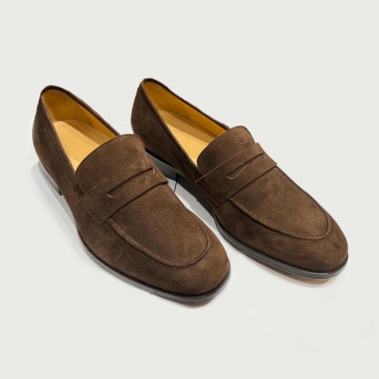 Suede Loafer with Crossbar