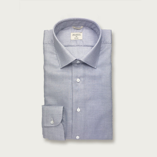 Micro Pattern Shirt - Modern Fit - Gray